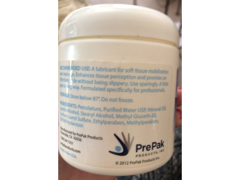 Prepak Free Up Professional Massage Cream, Unscented, 8 oz/227 g