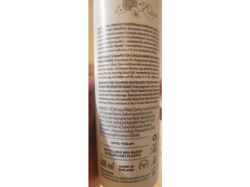 Four Reasons Sensitive No Yellow Shampoo, 10.1 fl oz/300 mL