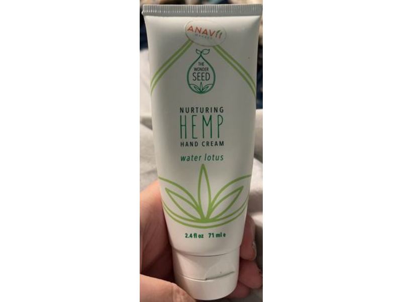 The Wonder Seed Nurturing Hemp Hand Cream, Water Lotus, 2.4 fl oz/71 mL