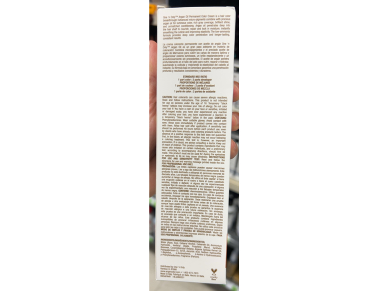 One n Only Permanent Color Cream, 4R Medium Red Brown, Argan Oil, 3 fl oz/90 mL