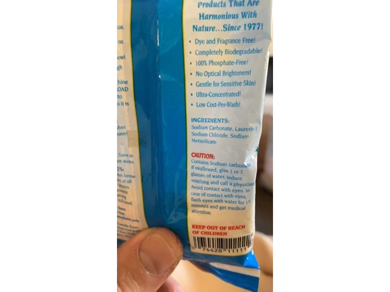 Country Save Laundry Detergent Fragrance Free, 2.0 oz/56.70 g