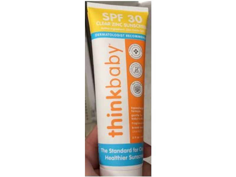 Thinkbaby Clear Zinc Sunscreen, SPF 30, 3 fl oz