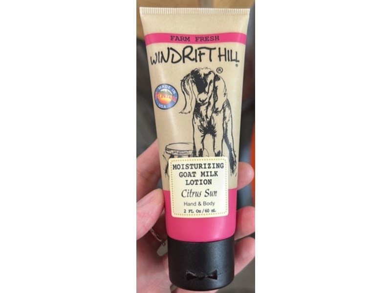 Windrift Hill Moisturizing Goat Milk Lotion, Citrus Sun, 2 fl oz/60 mL