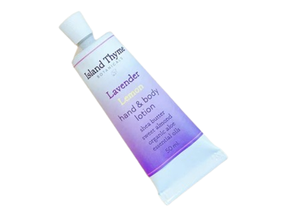 Island Thyme Hand & Body Lotion, Lavender Lemon, 1.8 fl oz/53 mL