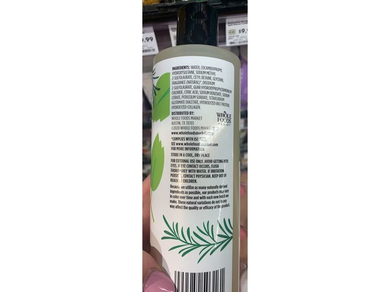 365 Whole Foods Market Volume & Thickness Shampoo, Rosemary Mint, 16 fl oz/473 mL