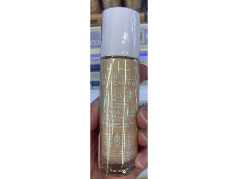 Marcelle Skincaring 2-In-1 Soothing Foundation + Concealer, Classic Ivory, 1 fl oz/30 mL
