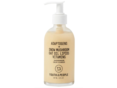 Youth To The People Supershroom Calm Cleanser, Adaptogens + Snow Mushroom + Oat Oil Lipids & Vitamins, 8 fl oz/237 mL