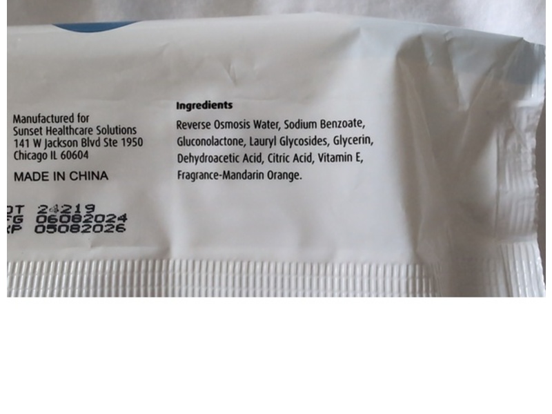 Sunset Healthcare CPAP Cleaning Wipes, Aloe Vera, 64 Count