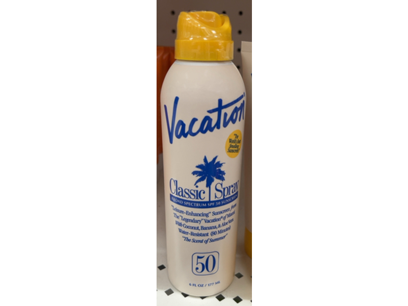 Vacation Classic Sunscreen Spray, SPF 50, 6 fl oz/177 mL