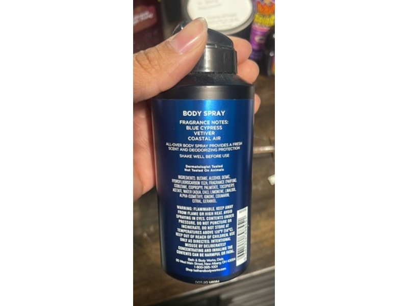 Bath & Body Works Men's Body Spray, Ocean, 3.7 oz/106 g, Pack Of 3