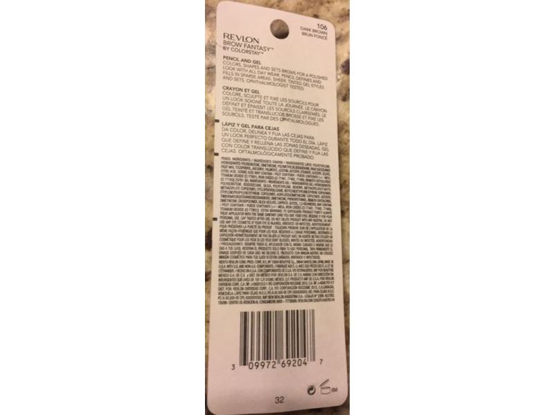 Revlon Brow Fantasy, 106 Dark Brown, 0.04 fl oz / 1.18 ml