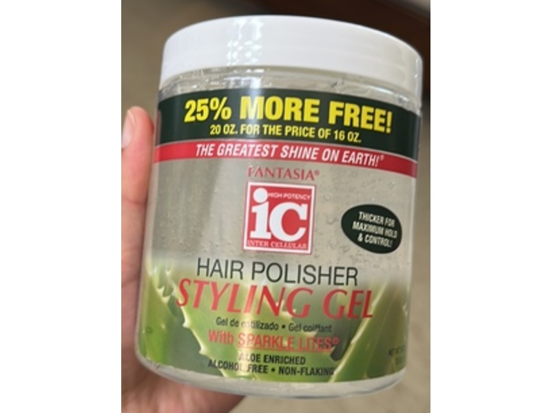 Fantasia Inter Cellular Hair Polisher Styling Gel, Sparkle Lites, 20 oz/567 g