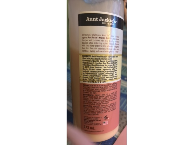 Aunt Jackie's Instant Detangling Therapy, Knot On My Watch, 16 fl oz/473 mL