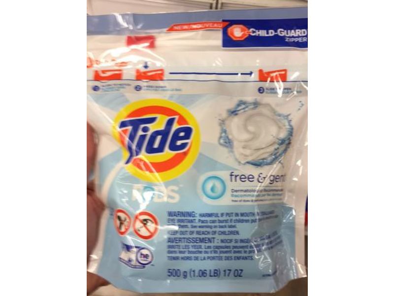 Tide Pods Free & Gentle Laundry Detergent, 20 Pods, 17 oz/500 g