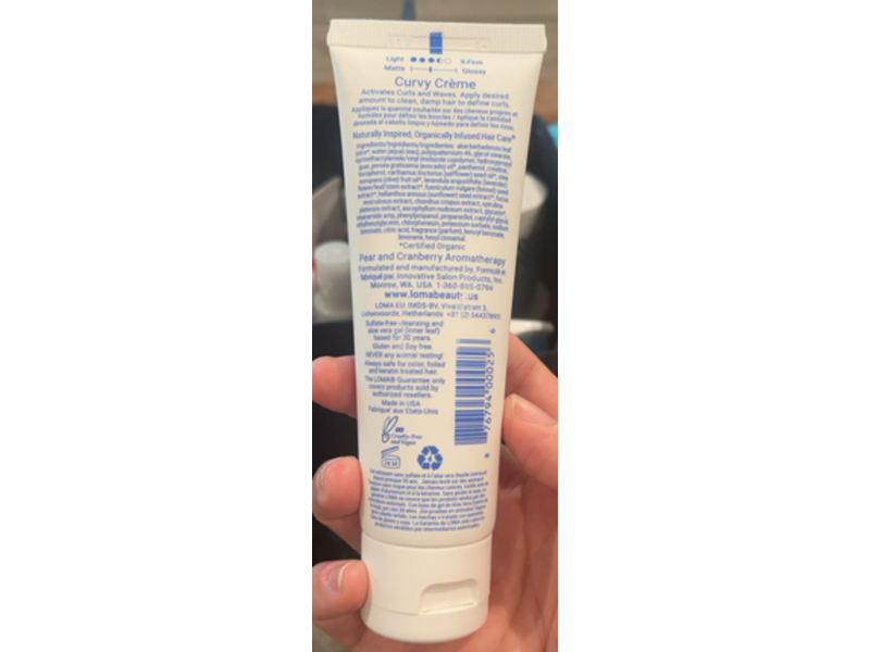 Loma Hair Care Curvy Creme, Pear And Cranberry, 3 fl oz/88 mL