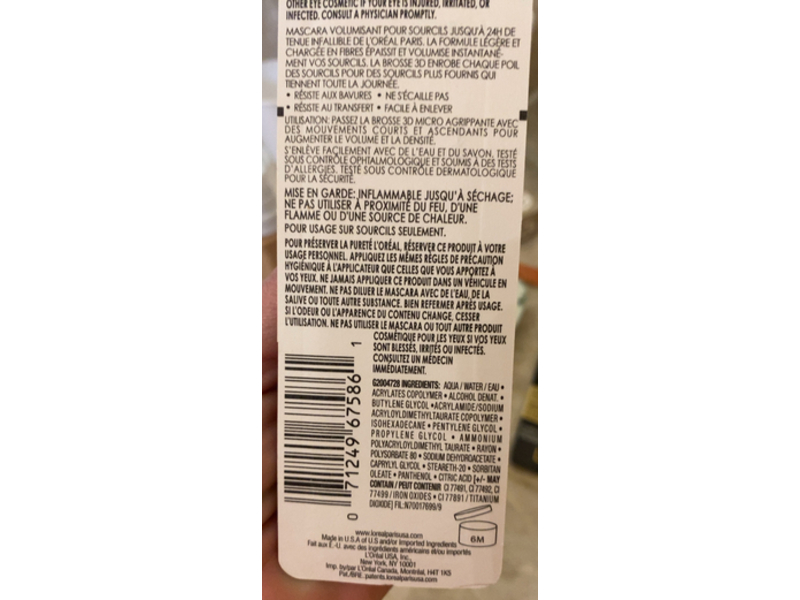 L’Oréal Paris Infallible Brow Volumizing Mascara, Long , 5 Brunette, 0.13 fl oz/4 mL