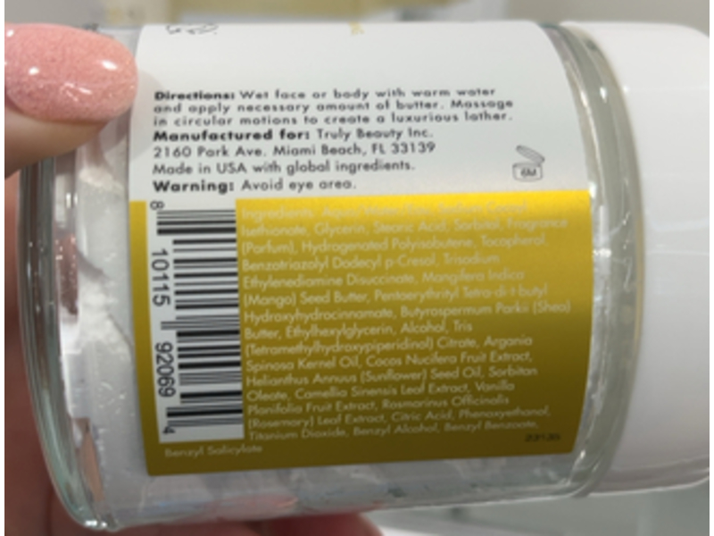 Truly Coco Cloud Whipped Shave Butter, 3 fl oz/90 mL