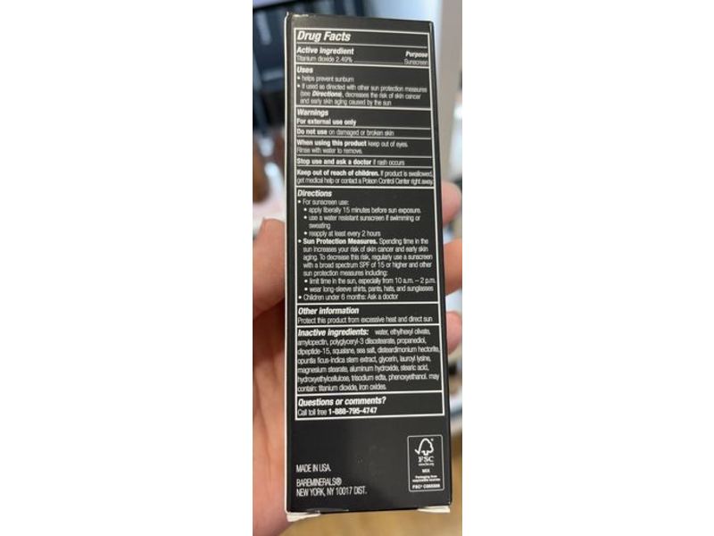 bareMinerals Liquid Mineral Foundation, Original, SPF 20, Fairly Light 03, 1 fl oz/30 mL