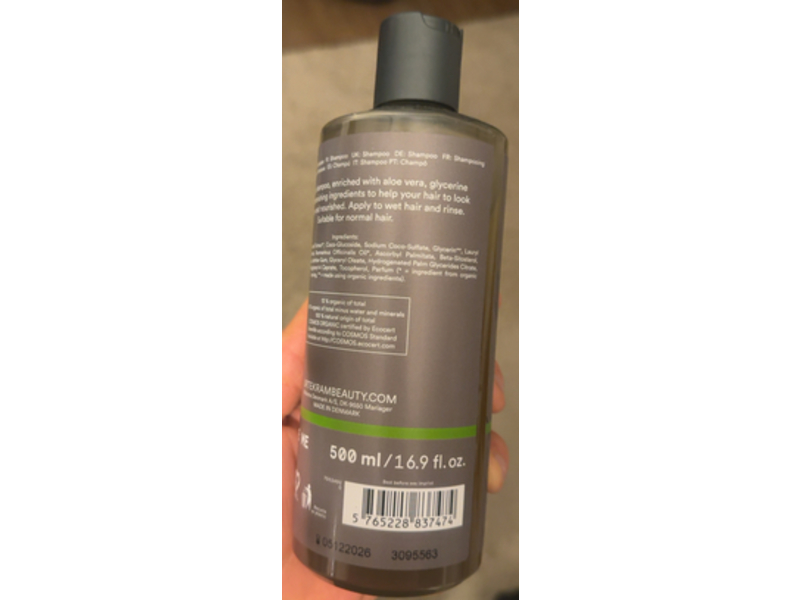 Urtekram Fine Hair Shampoo, Rosemary, 16.9 fl oz/500 mL
