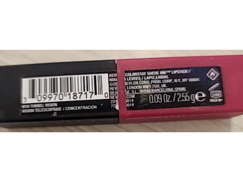 Revlon Colorstay Suede Ink Lipstick, 010 Tunnel Vision, 0.09 oz/2.55 g