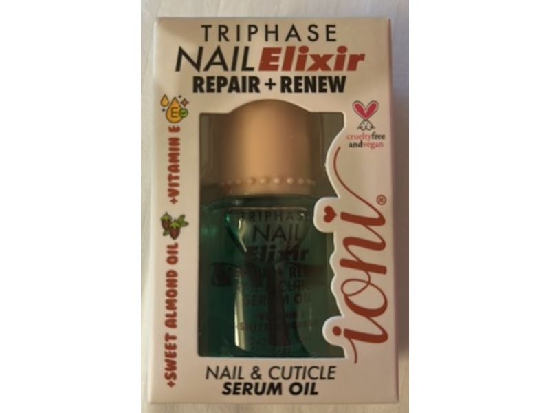Ioni Triphase Nail Elixir, Repair + Renew, Sweet Almond Oil + Vitamin E
