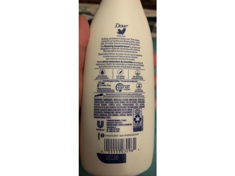 Dove Body Love Intense Care Body Lotion, 13.5 fl oz/400 mL