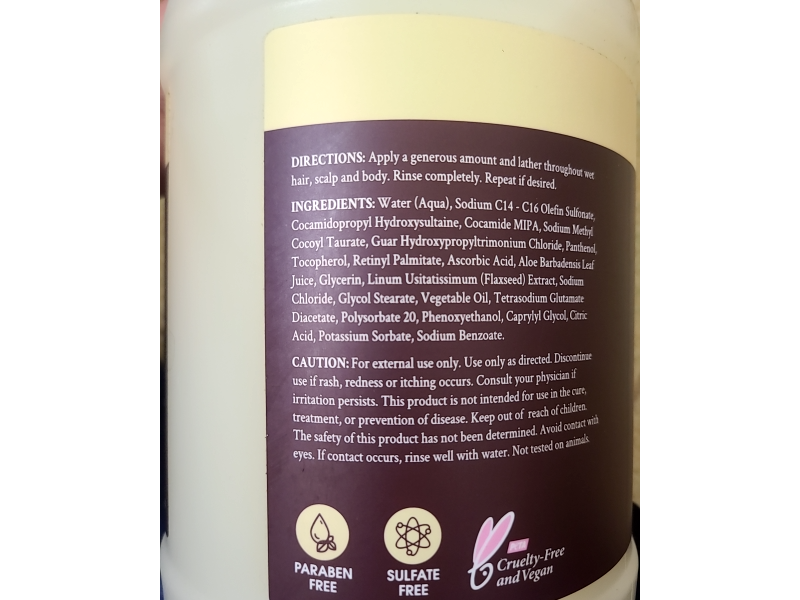 Ginger Lily Farms Botanicals Men's 3-In-1 Shampoo, Conditioner & Body Wash, Fragrance-Free, 128 fl oz/3.78 L