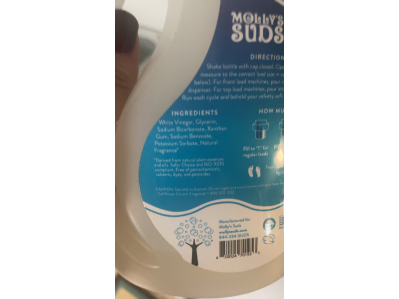 Molly’s Suds Fabric Softener, 50 Loads, 34 fl oz