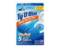 Ty-D-Bol Toilet Cleaner, Blue, 1.4 oz, Pack of 5 - thumbnail 1