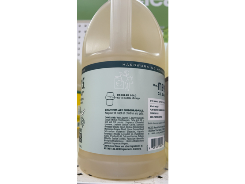 Mrs. Meyer's Clean Day Laundry Detergent, Birchwood, 64 fl oz/1.8 L, Pack Of 2