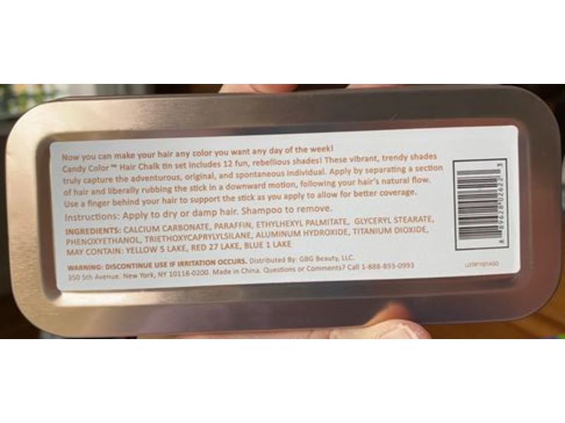 Candy Color Hair Chalk Brights Collection, 2.84 oz/80.4 g, 12 Counts