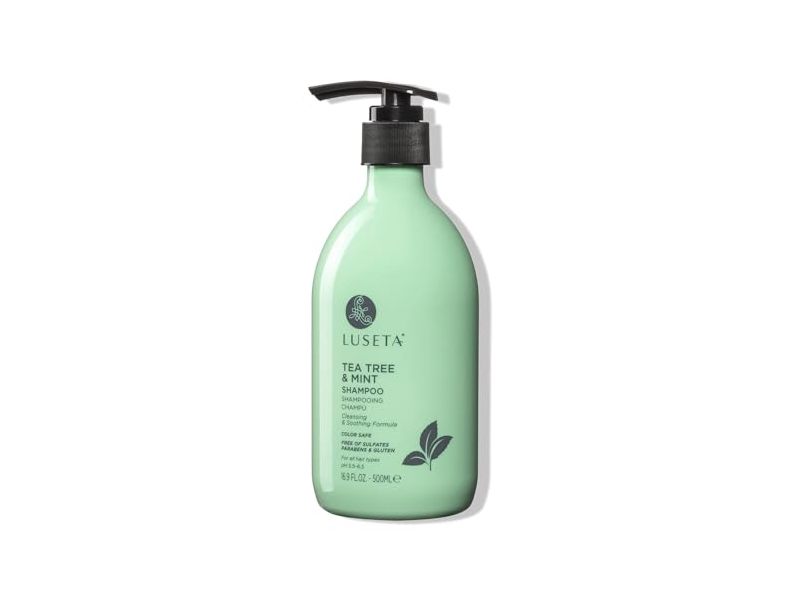 Luseta Shampoo, Tea Tree & Mint, 16.9 fl oz/500 mL