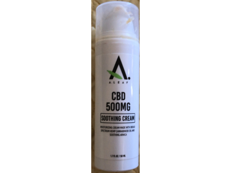 Aleaf CBD 500 MG Soothing Cream, 1.7 fl oz/50 mL