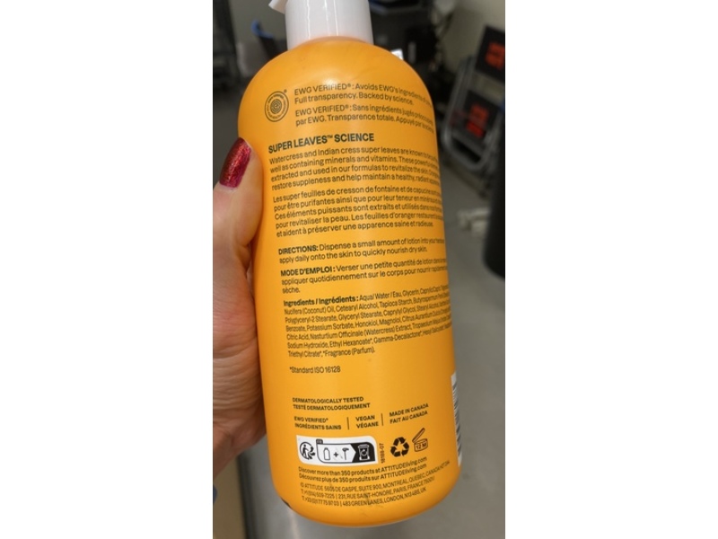 Atitude Super Leaves Body Lotion, Orange Blossom & Eucalyptus, 16 fl oz/473 mL