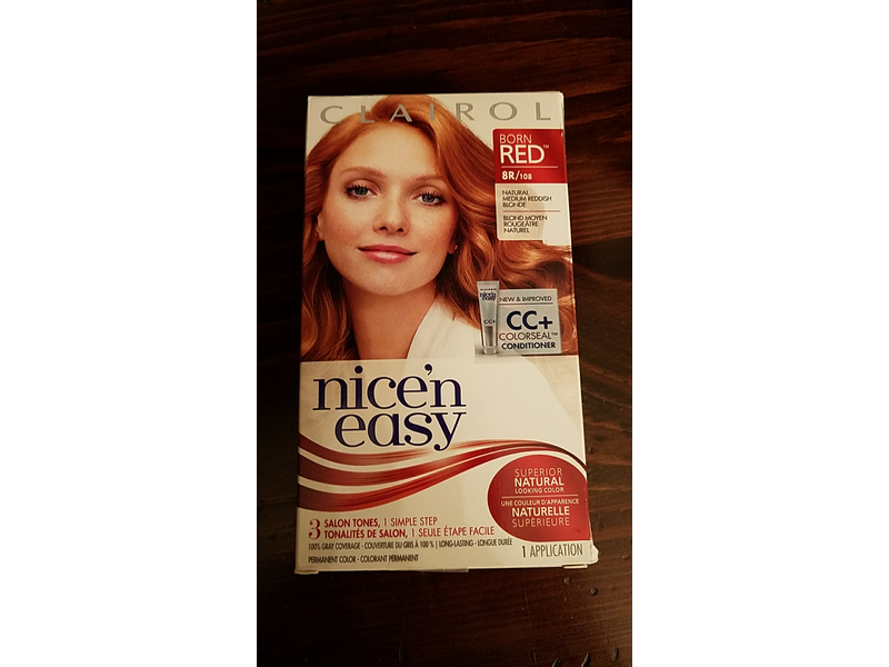 Clairol Nice 'n Easy Permanent Color, 8R/108 Natural Medium Reddish Blonde, 1 ct