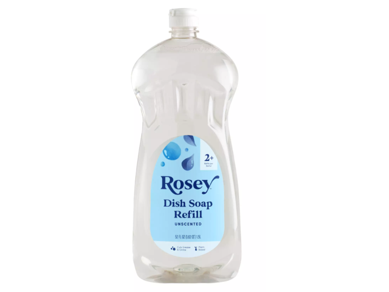 Thrive Market Rosey Dish Soap Refill, Unscented, 52 fl oz/1.5 L