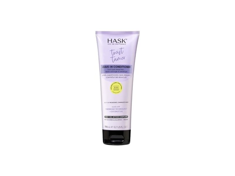 Hask Twist Tamer Leave-In Conditioner, Coconut Oil, 6.7 fl oz/198 mL