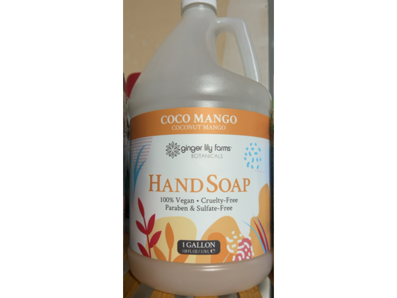 Ginger Lily Farms Botanicals Hand Soap, Coco Mango, 128 fl oz/3.78 L