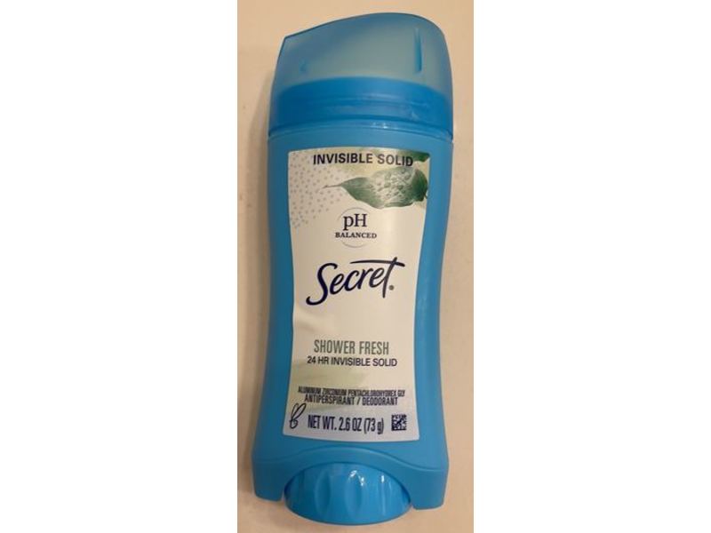 Secret 24 Hr Invisible Solid Anti-Perspirant Deodorant, Shower Fresh, 2.6 oz/73 g