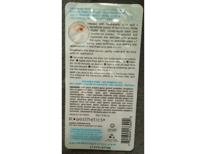 Earth Therapeutics Gel Eyes, 0.34 oz/1 Pair