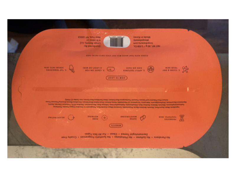 Loops Hydrogel Face Mask, Rejuvenating, Pack of 5