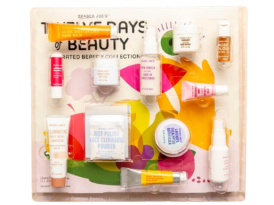 Trader Joes Twelve Days Of Beauty Moisturizing Lip Balm Collection, Rainbow Sherbet Flavored, 0.13 oz/3.7 g