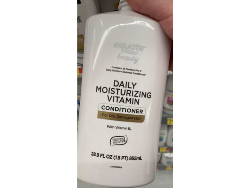 Equate Beauty Daily Moisturizing Vitamin Conditioner, Dry & Damaged Repair Hair, 28.9 fl oz/855 mL