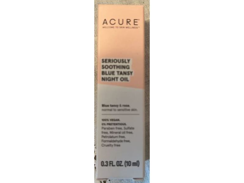 Acure Seriously Soothing Blue Tansy Night Oil, 0.3 oz/10 mL