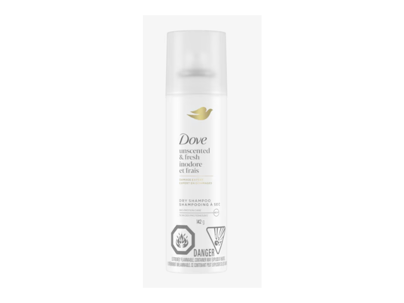 Dove Dry Shampoo, Unscented & Fresh, 142 g