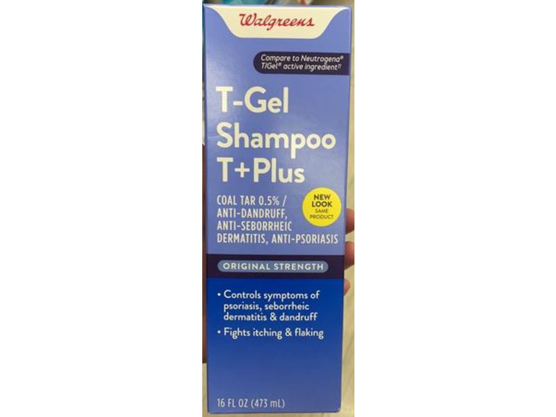 Walgreens T-Gel Shampoo T+Plus Original Strength, 16.0 fl oz