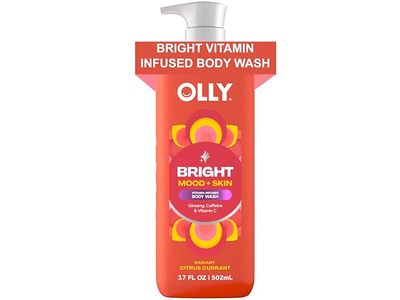 Olly Bright Mood + Skin Vitamin Infused Body Wash, Radiant Citrus Currant, 17 fl oz/502 mL
