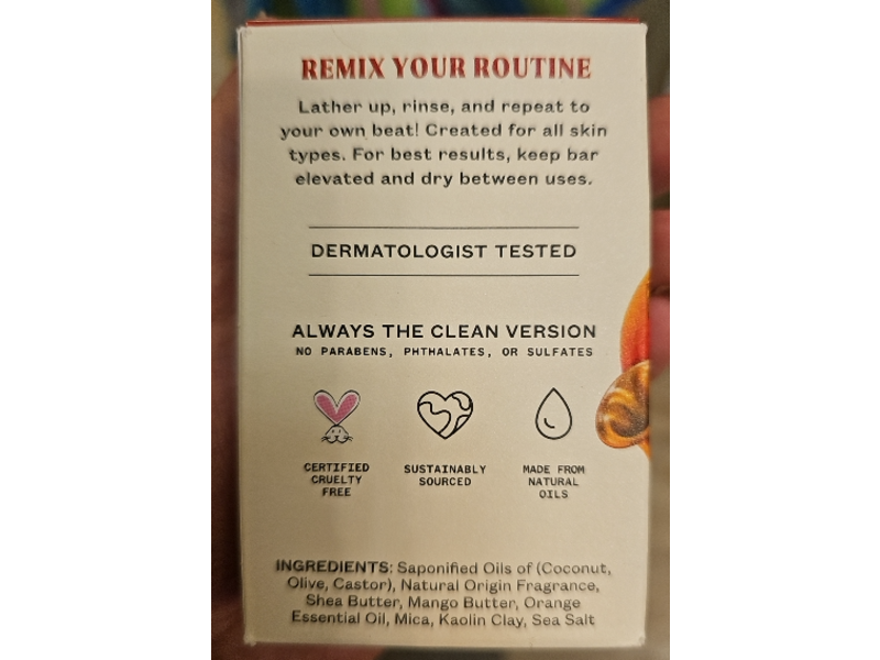 Juke Box Natural Body Soap, Mango + Apricot & Peach, 4.5 oz/127 g