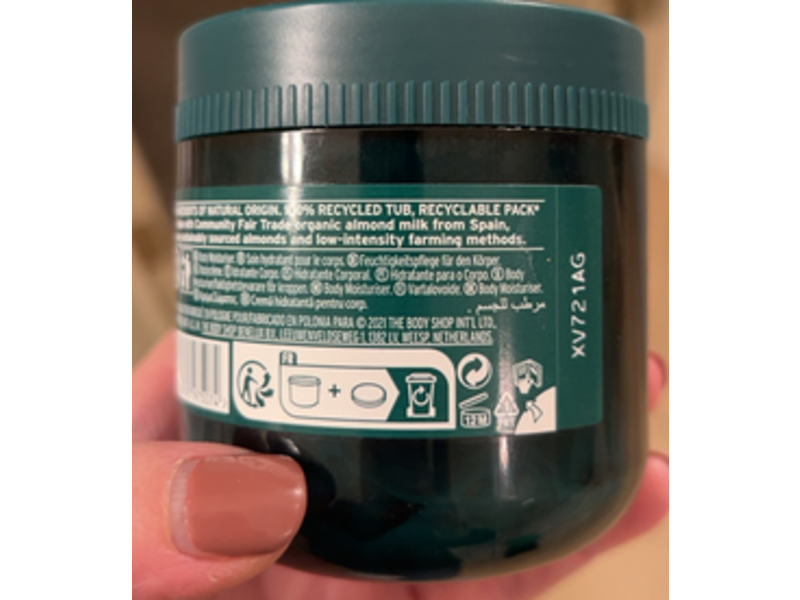 The Body Shop Body Yogurt, Almond Milk, 6.91 oz/196 g