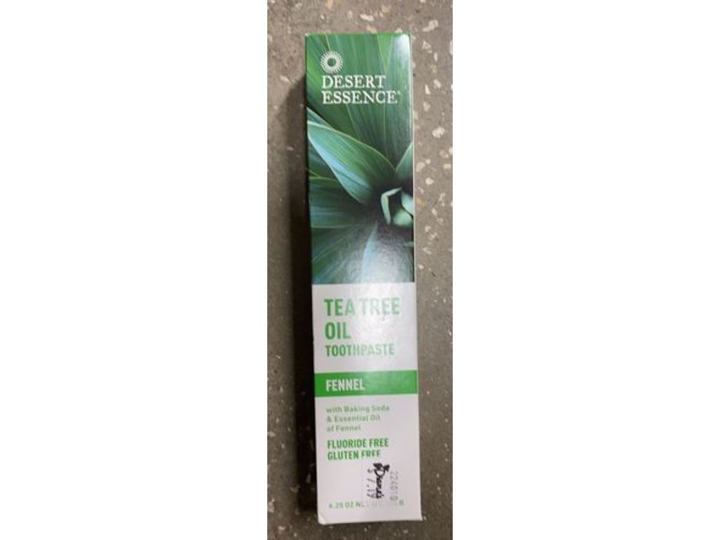 Desert Essence Tea Tree Oil Toothpaste, Fennel, 6.25 oz/176 g